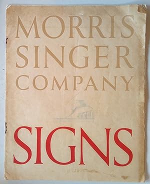 Seller image for Morris Singer Company | Signs for sale by *bibliosophy*