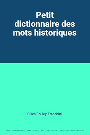 Image du vendeur pour Petit dictionnaire des mots historiques mis en vente par Ammareal