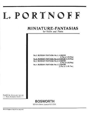 Seller image for Russian Fantasia No. 2 in D Minor : Miniature-Fantasias For Violin and Piano for sale by GreatBookPrices