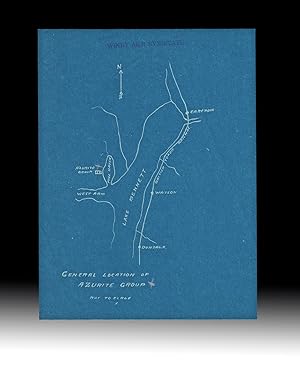 [British Yukon Rail] c. 1905 Map Locating the Azurite Group of Claims near Montana Mountain on La...