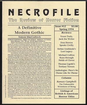 Immagine del venditore per NECROFILE; The Review of Horror Fiction: No. 12, Spring 1994 venduto da Books from the Crypt