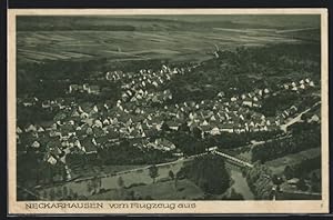 Ansichtskarte Neckarhausen, Fliegeraufnahme des Ortes