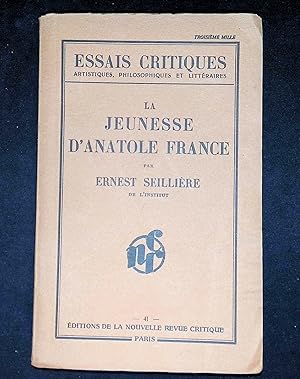 Bild des Verkufers fr La jeunesse d'Anatole France zum Verkauf von LibrairieLaLettre2
