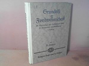 Seller image for Grundri der Forstwirtschaft fr Waldbesitzer und Forstmnner sowie fr Studierende zur Einfhrung. for sale by Antiquariat Deinbacher