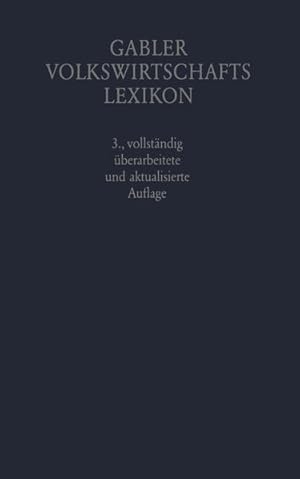 Gabler Volkswirtschafts-Lexikon.