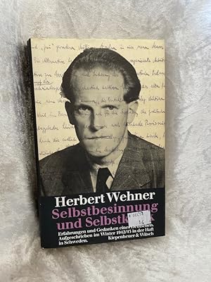 Seller image for Selbstbesinnung und Selbstkritik Erfahrungen und Gedanken eines Deutschen aufgeschrieben im Winter 1942/43 in der Haft in Schweden for sale by Antiquariat Jochen Mohr -Books and Mohr-