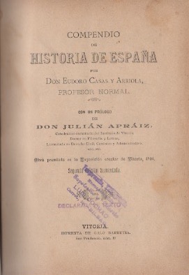 Imagen del vendedor de Compendio de Historia de Espaa . a la venta por Librera Astarloa