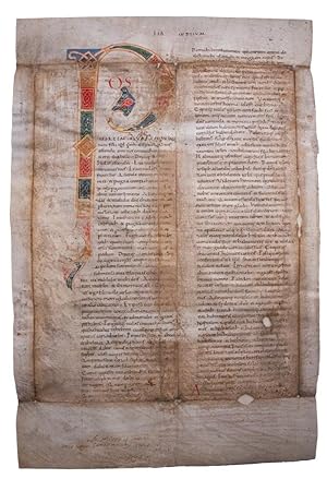 Seller image for A huge Atlantic Bible with an impressive initial opening the Book of Judges, Italy, c.1100 for sale by Stephen Butler Rare Books & Manuscripts