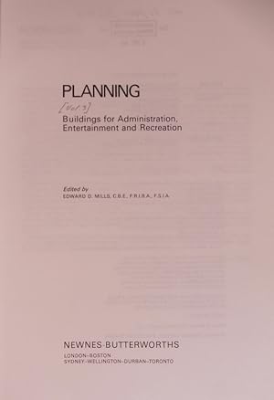Imagen del vendedor de Planning Buildings for Administration, Entertainment and Recreation a la venta por Antiquariat Bookfarm