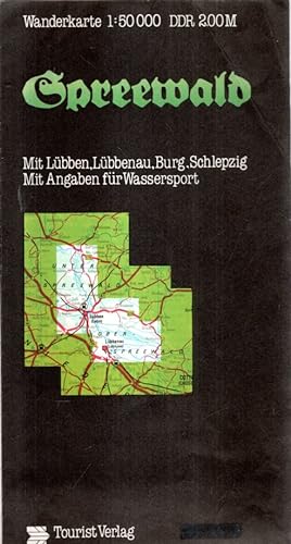 Bild des Verkufers fr Wanderkarte Spreewald mit Lbben, Lbbenau, Burg, Schlepzig zum Verkauf von Antiquariat Jterbook, Inh. H. Schulze