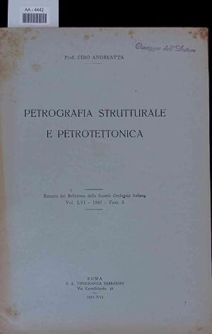 Seller image for Petrografia strutturale e petrotettonica. for sale by Antiquariat Bookfarm