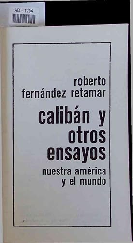 Seller image for Caliban y otros ensayos. Nuestra America y el mundo for sale by Antiquariat Bookfarm