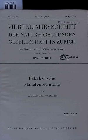 Seller image for Babylonische Planetenrechnung. for sale by Antiquariat Bookfarm