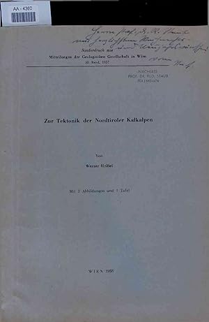 Bild des Verkufers fr Zur Tektonik der Nordtiroler Kalkalpen. zum Verkauf von Antiquariat Bookfarm