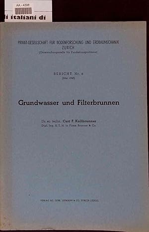 Imagen del vendedor de Grundwasser und Filterbrunnen. AA-4398. Bericht Nr. 6 a la venta por Antiquariat Bookfarm