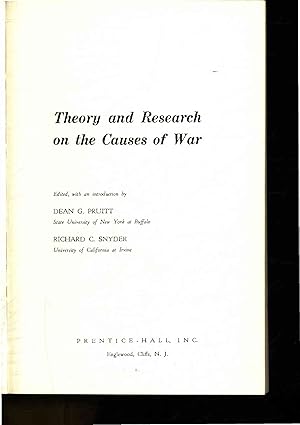 Bild des Verkufers fr Theory and Research on the Causes of War. zum Verkauf von Antiquariat Bookfarm