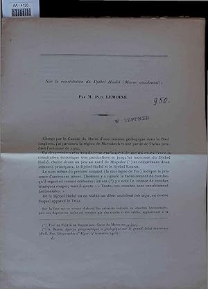 Bild des Verkufers fr Sur la constitution du Djebel Hadid. AA-4120 zum Verkauf von Antiquariat Bookfarm