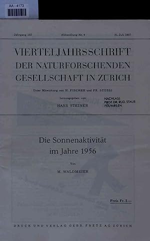 Seller image for Die Sonnenaktivitt im Jahre 1956. for sale by Antiquariat Bookfarm
