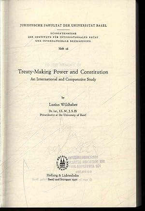 Seller image for Treaty-making power and constitution. An international and comparative study for sale by Antiquariat Bookfarm