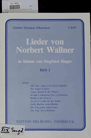 Seller image for Lieder von Norbert Wallner. AA-3609. Heft 2 for sale by Antiquariat Bookfarm