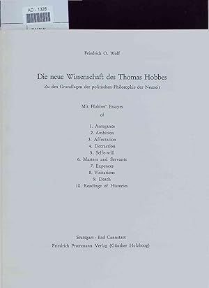 Bild des Verkufers fr Die neue Wissenschaft des Thomas Hobbes. AD-1326 zum Verkauf von Antiquariat Bookfarm