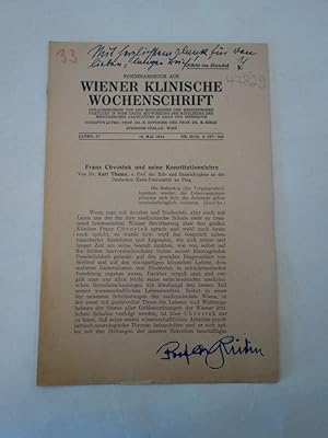 Franz Chvostek und seine Konstitutionslehre. Von Dr. Karl Thums, o. Professor der Erb- und Rassen...
