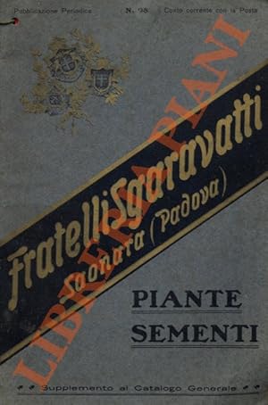 Piante - Sementi. Supplemento al catalogo generale.