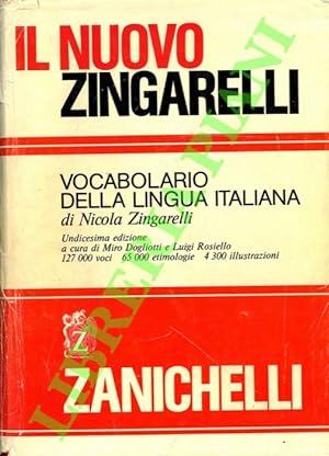 Seller image for Il nuovo Zingarelli. Vocabolario della lingua italiana di Nicola Zingarelli. for sale by Libreria Piani