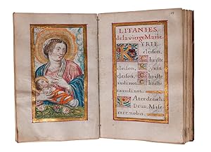 Illuminated Manuscript French Devotional Prayer Book on parchment in Latin and French, France,