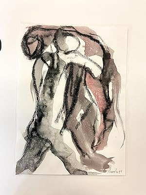 Immagine del venditore per SERGIO PICCALUGA: Original Mixed Media drawing (chalk and watercolour), signed by the artist - 20 x 15 cm DRAWING venduto da ART...on paper - 20th Century Art Books