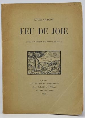 Imagen del vendedor de Feu de joie. Avec un dessin de Pablo Picasso. [dition originale]. a la venta por Librairie Ancienne Richard (SLAM-ILAB)