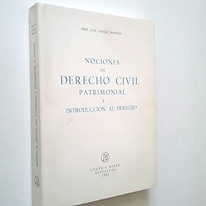 Imagen del vendedor de Nociones de Derecho Civil patrimonial e Introduccin al Derecho a la venta por MAUTALOS LIBRERA