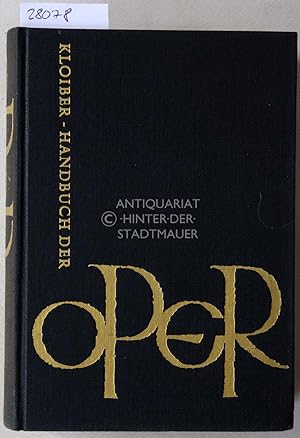Imagen del vendedor de Handbuch der Oper. a la venta por Antiquariat hinter der Stadtmauer