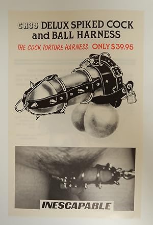 Deluxe Spiked Cock and Ball Harness CR39 Inescapable Vintage Paper Advertisement Flyer