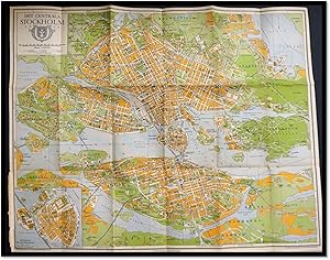 Map of Stockholm. Sweden - 1949