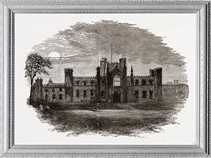 Lowther Castle in the county of Cumbria, England,Antique Print