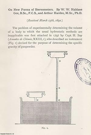 Image du vendeur pour New Forms of Stereometers. An original article from the Memoirs of the Literary and Philosophical Society of Manchester, 1891. mis en vente par Cosmo Books