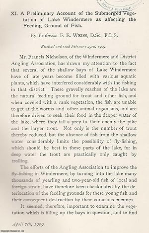 Seller image for A Preliminary Account of The Submerged Vegetation of Lake Windermere as Affecting The Feeding Ground of Fish. An original article from the Memoirs of the Literary and Philosophical Society of Manchester, 1909. for sale by Cosmo Books