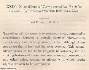 Imagen del vendedor de An Electrical Corona Resembling The Solar Corona. An original article from the Memoirs of the Literary and Philosophical Society of Manchester, 1876. a la venta por Cosmo Books