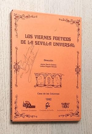 LOS VIERNES POETICOS DE LA SEVILLA UNIVERSAL. Casa de las Columnas, 1992 (carpeta con láminas con...