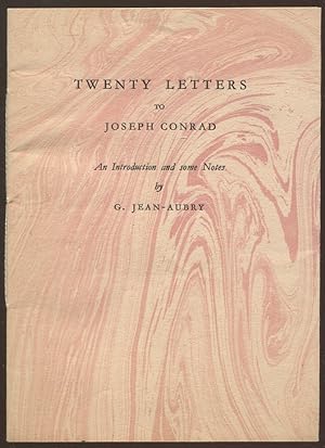 Bild des Verkufers fr Twenty Letters to Joseph Conrad: An Introduction and Some Notes zum Verkauf von Between the Covers-Rare Books, Inc. ABAA