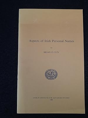 Bild des Verkufers fr Aspects of Irish Personal Names zum Verkauf von ANTIQUARIAT Franke BRUDDENBOOKS