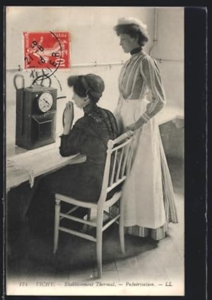 Carte postale Vichy, Etablissement Thermal, Pulvérisation