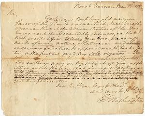 Image du vendeur pour George Washington s "Justice and Public Good" Letter, Written Just Before Becoming the First President of the United States mis en vente par Seth Kaller Inc.