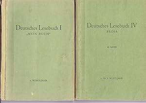 Bild des Verkufers fr Konvolut: 5 Bnde DEUTSCHES LESEBUCH: I. "Mein Buch" 1. Schuljahr; II. 2. Schuljahr; III. 3.u.4. Schuljahr; IV. Balladen 5.-8. Schuljahr; IV. Prosa (2.Bd.) 5.-8. Schuljahr. Notausgaben des "Deutschen Lesebuchs" von Ferdinand Hirt, Breslau, 1926 - 1930. fr bayerische Landschulen von Hans Brckl, bearb. von Wilhelm Reichart, Bilder Ernst Kutzer. zum Verkauf von Elops e.V. Offene Hnde