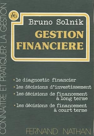 Seller image for Gestion financi?re - Bruno Solnik for sale by Book Hmisphres