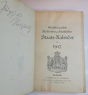 Großherzoglich Mecklenburg-Strelitzscher Staats-Kalender für 1902. (Hrsg. vom "Regierungsregistra...