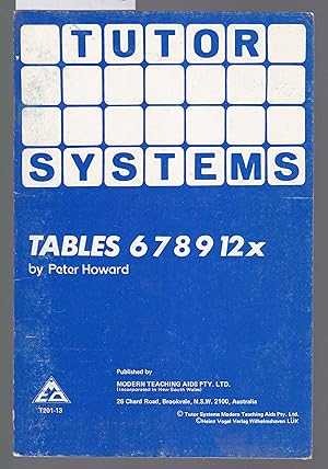 Tutor Systems : Tables 678912x : For Use with Tutor Systems 24 Tile Pattern Board