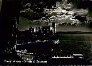 Postkarte Carte Postale 73918079 Trieste Triest IT di notte Castello di Miramare