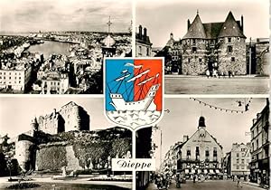 Postkarte Carte Postale 13919058 Dieppe 76 Seine-Maritime Le Port La Residence Square du canada L...